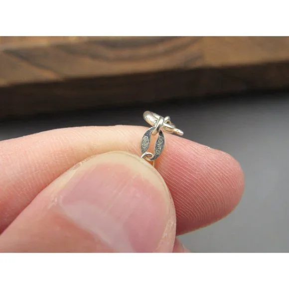 20" Sterling Silver Small Opal Cross Pendant Necklace Vintage Minimalist - Picture 5 of 7